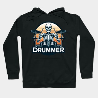 Skeleton drummer music lover Hoodie